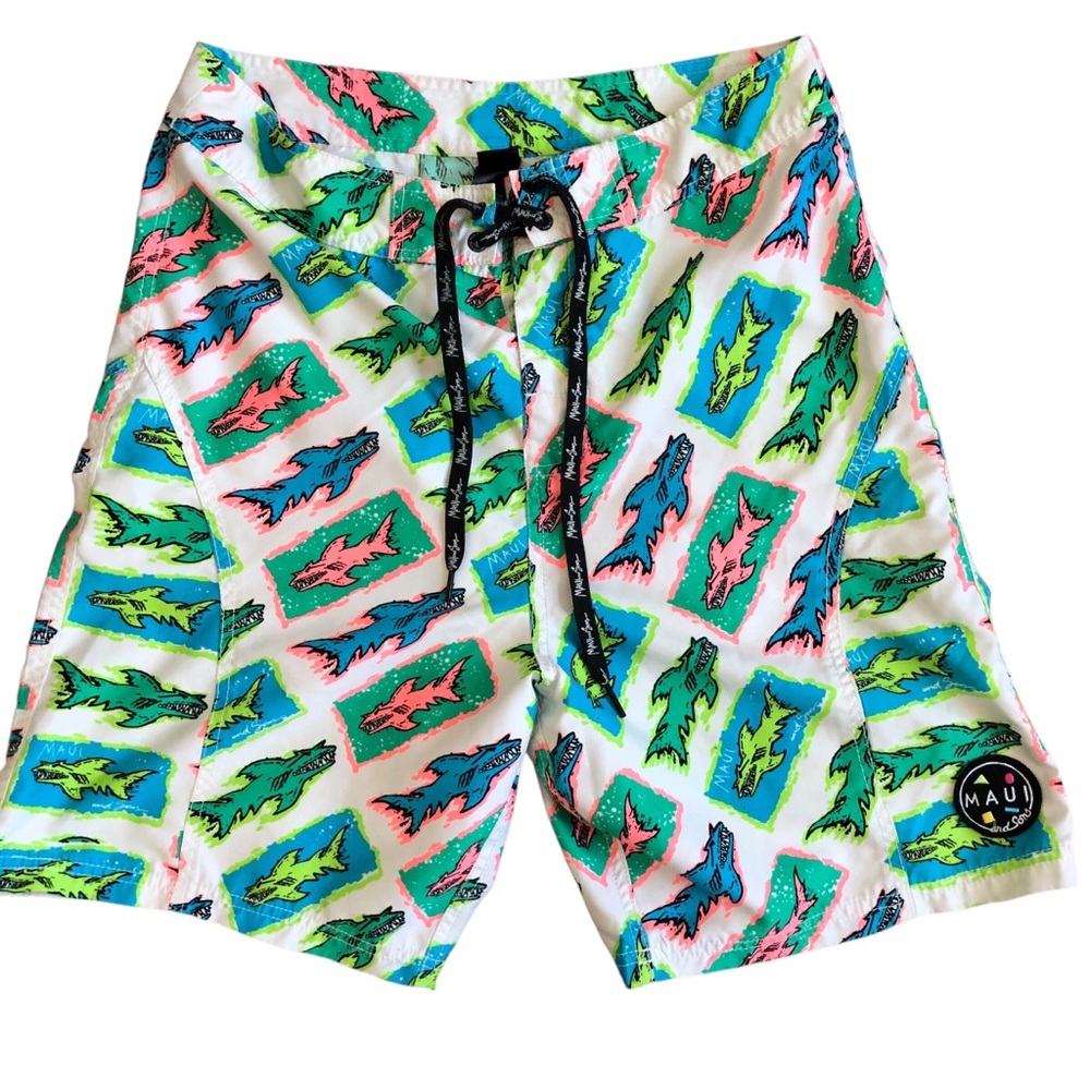 Maui and Sons Multicolor Swim Trunks unlined men’s 32